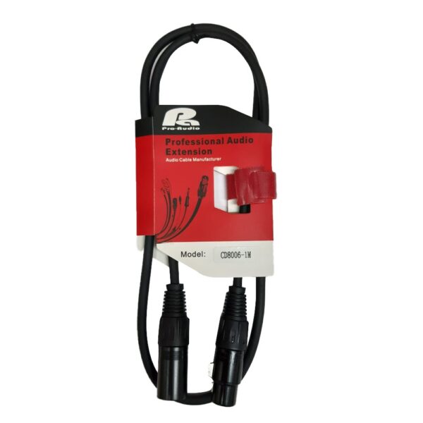 CD8006-1M Cable XLR Micrófono 1Mt PA PRO AUDIO Marca: Pa Pro Audio