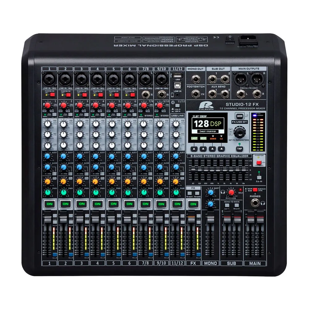STUDIO 12 FX Audio Mixer Pa Pro Audio